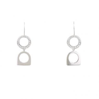 Paire de boucles d'oreilles Fred Success en or blanc et diamants