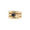 Chaumet ring in yellow gold and sapphire - 00pp thumbnail