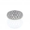 Vintage 1990's boule ring in platinium and diamonds - 360 thumbnail