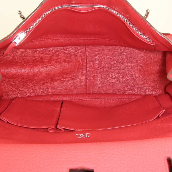 Hermes Jypsiere 31 cm shoulder bag in Bougainvillea togo leather - Detail D2