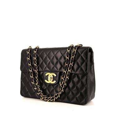 Borsa Chanel Timeless Maxi Jumbo in pelle trapuntata nera