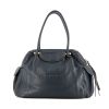 Renaud Pellegrino bag worn on the shoulder or carried in the hand in blue leather - 360 thumbnail
