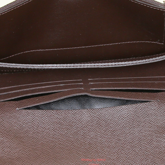 Portefeuille Louis Vuitton Accordeon en toile damier ébène - Detail D2