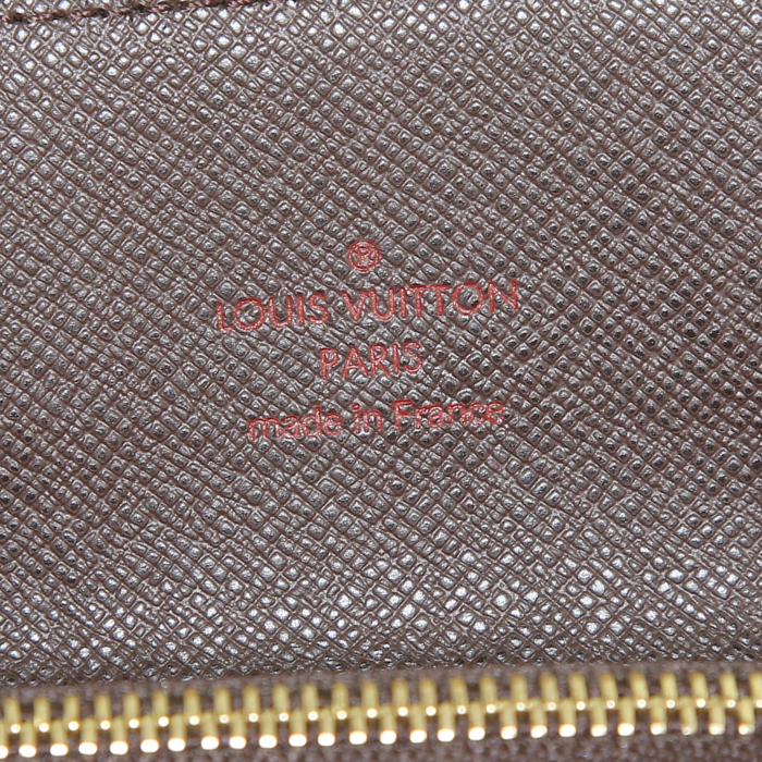 Portefeuille Louis Vuitton Accordeon en toile damier ébène - Detail D3