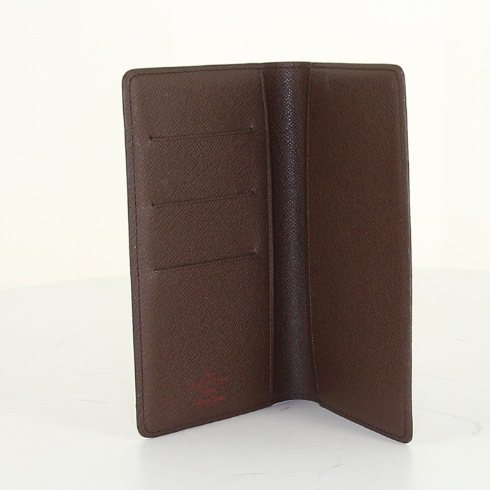 Portefeuille Louis Vuitton Accordeon en toile damier ébène - Detail D4