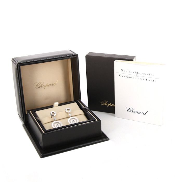 Chopard Happy Spirit pendants earrings in white gold and diamonds - Detail D2