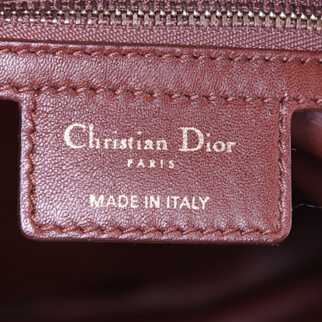 Borsa a spalla Dior in pelle marrone - Detail D3