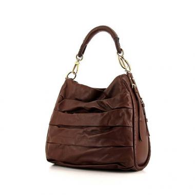 Dior shoulder bag in brown leather