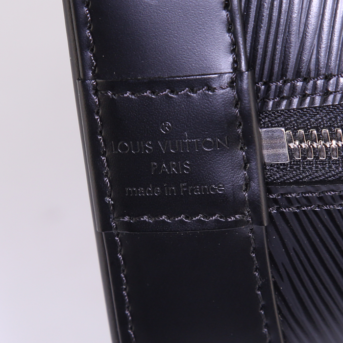 Louis Vuitton Alma handbag in black epi leather - Detail D3