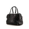 Bolsa de viaje Chanel en cuero acolchado negro - 00pp thumbnail
