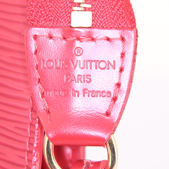 Pochette Louis Vuitton Pochette accessoires in pelle Epi rossa - Detail D3
