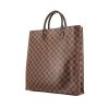 Louis Vuitton Louis Vuitton Sac Plat shopping bag in brown damier canvas and brown leather - 00pp thumbnail