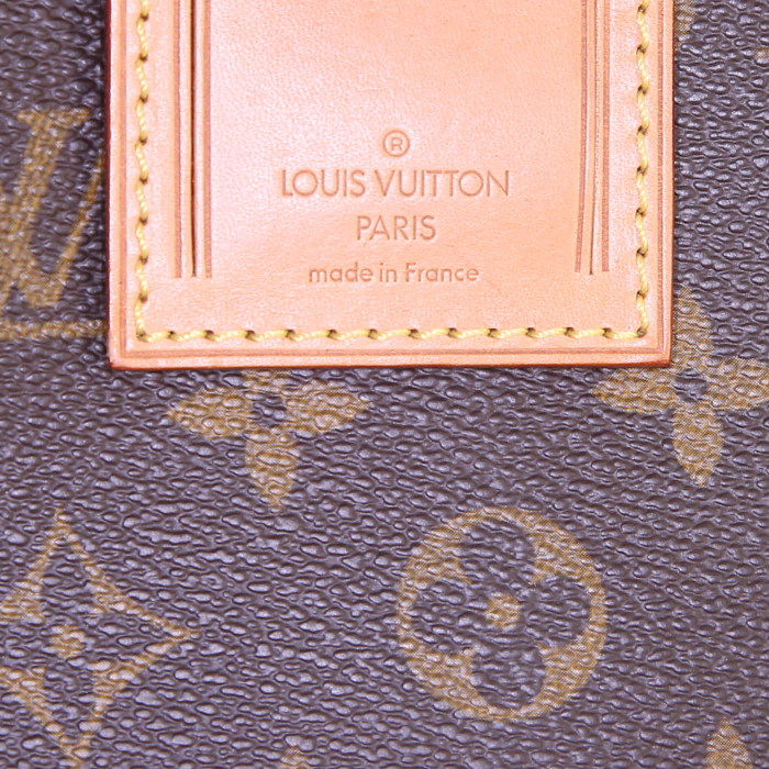 Louis Vuitton Satellite suitcase in brown monogram canvas and natural leather - Detail D3