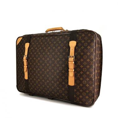 Louis Vuitton Satellite suitcase in brown monogram canvas and natural leather