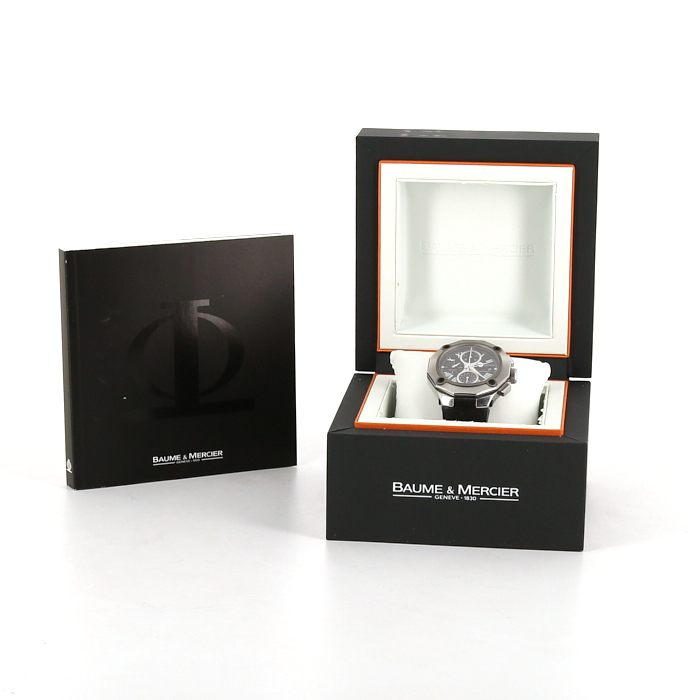 Baume & Mercier Riviera watch in stainless steel Ref:  65605 Circa  2010 - Detail D3