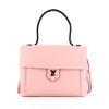 Louis Vuitton Lockme small model handbag in varnished pink and black grained leather - 360 thumbnail