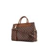 Louis Vuitton Greenwich handbag in ebene damier canvas and brown leather - 00pp thumbnail