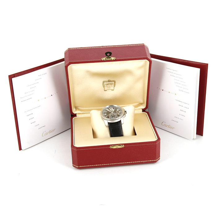 Montre Cartier Calibre De Cartier en acier Ref :  3389 Vers  2010 - Detail D3