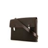 Porta-documentos Louis Vuitton Saratov modelo grande en lona marrón y cuero taiga marrón - 00pp thumbnail