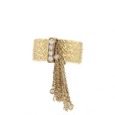 Bague époque années 90 Boucheron Delilah en or jaune et diamants