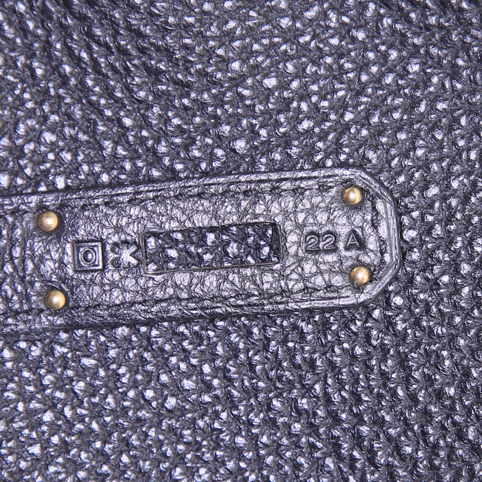 Borsa Hermes Birkin 40 cm in pelle togo nera - Detail D4