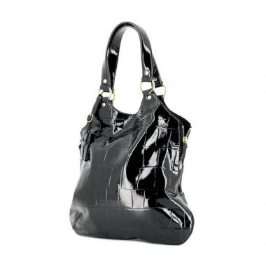 Bolso para llevar al hombro o en la mano Saint Laurent Tribute en charol negro