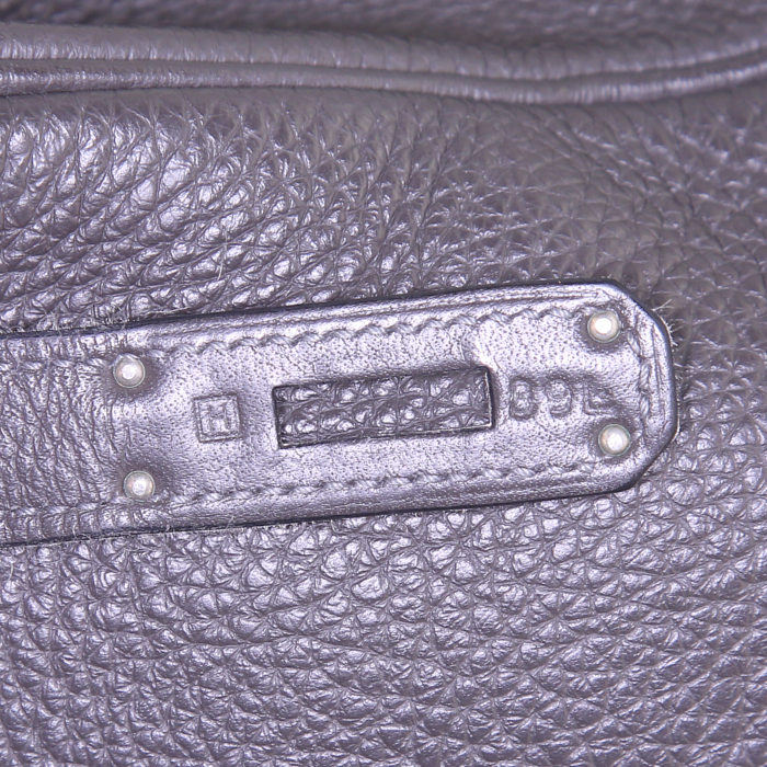Borsa Hermes Birkin 35 cm in pelle togo grigia - Detail D5