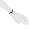 Open Dinh Van Maillons size XL cuff bracelet in silver - Detail D1 thumbnail