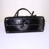 Saint Laurent Muse Medium handbag in black patent leather and black suede - Detail D4 thumbnail