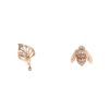 Paire de puces d'oreilles Dior Pré Catelan en or rose et diamants - 00pp thumbnail