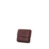 Chanel wallet in burgundy grained leather - 00pp thumbnail