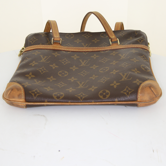 Louis Vuitton Coussin handbag in brown monogram canvas and natural leather - Detail D4