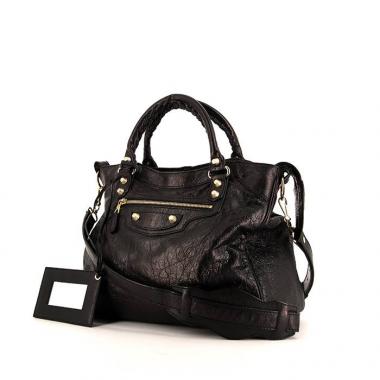 Bolso bandolera Balenciaga Velo en cuero negro