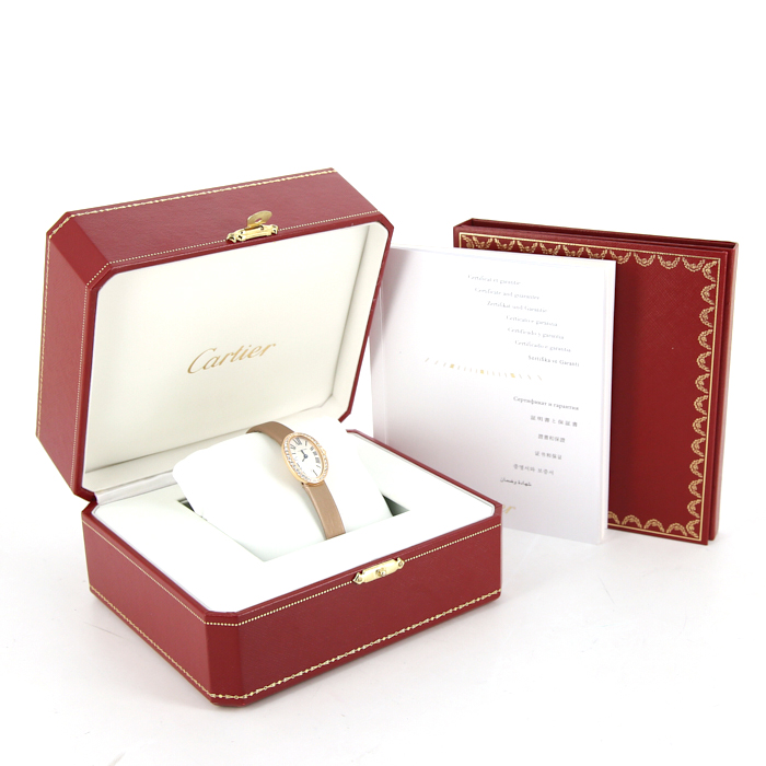 Cartier Mini Baignoire watch in pink gold Ref:  3099 Circa  2012 - Detail D2