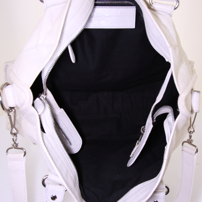 Borsa Balenciaga Classic City in pelle bianco sporco - Detail D3