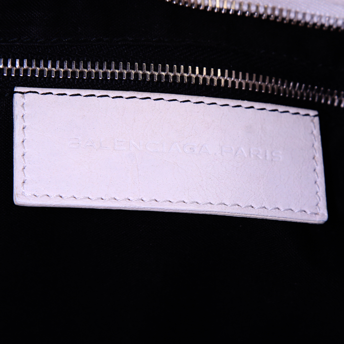 Borsa Balenciaga Classic City in pelle bianco sporco - Detail D4