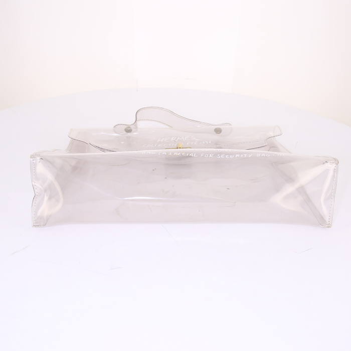 Sac à main Hermès Kelly en résine transparente - Detail D4