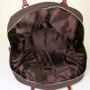 Prada Vintage handbag in brown canvas and red leather - Detail D2 thumbnail