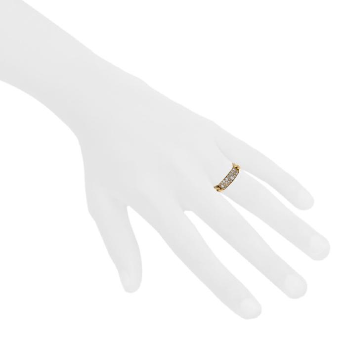Flexible Dior Gourmette small model ring in yellow gold and diamonds - Detail D1