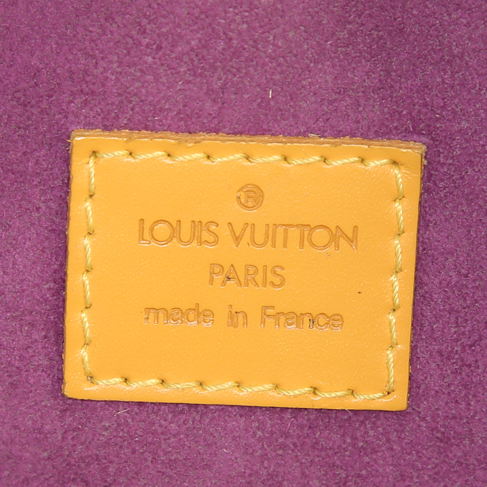 Louis Vuitton Pont Neuf handbag in yellow epi leather - Detail D3