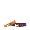 Hermès Ceinture small model belt in gold, white, blue and red leather - 00pp thumbnail