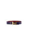 Hermès Ceinture small model belt in gold, white, blue and red leather - 360 thumbnail