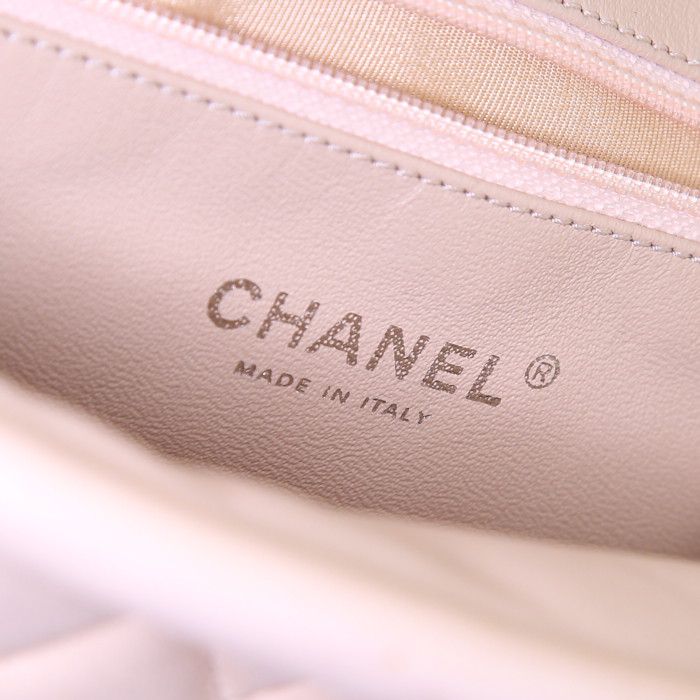 Pochette Chanel in pelle trapuntata beige - Detail D3