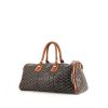 Goyard travel bag in black monogram canvas and brown leather - 00pp thumbnail