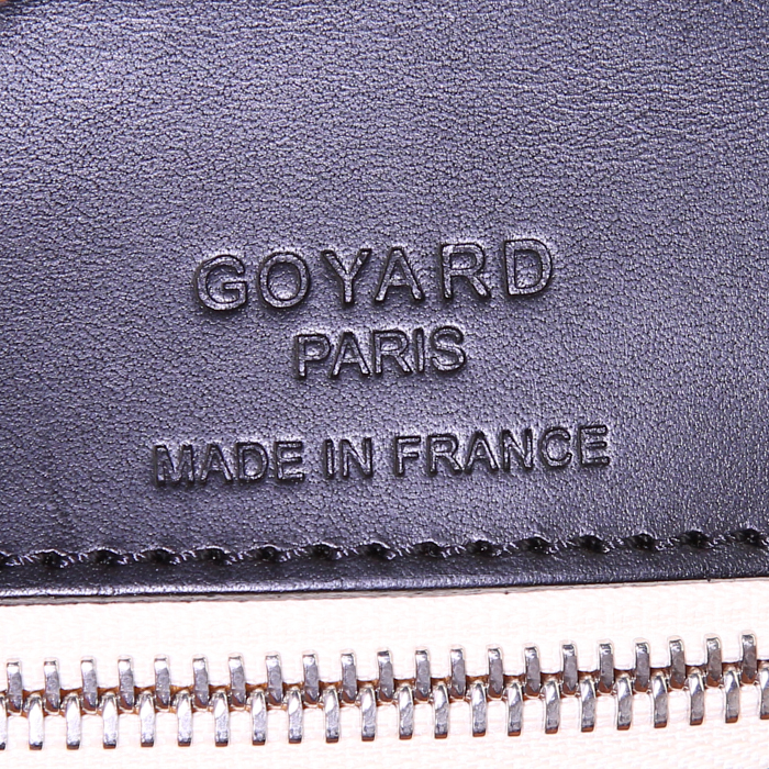 Borsa portadocumenti Goyard Ambassade in tela monogram cerata nera e pelle nera - Detail D3