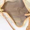 Louis Vuitton Galliera medium model shopping bag in azur damier canvas and natural leather - Detail D2 thumbnail