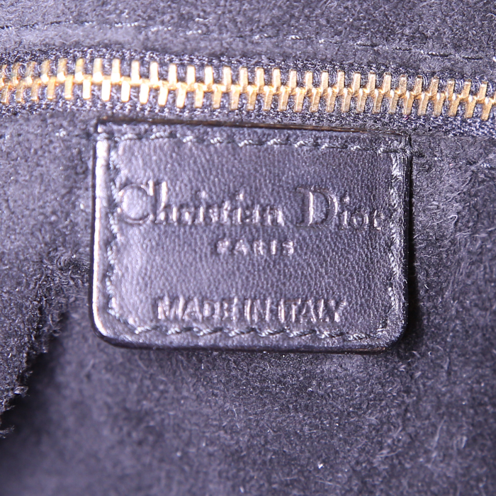 Dior Dior Soft large model handbag in black leather - Detail D3