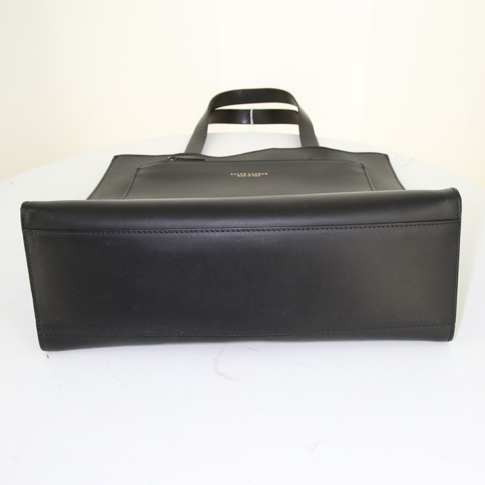 Shopping bag Ralph Lauren in pelle nera - Detail D4