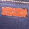Burberry handbag in brown Haymarket canvas and brown leather - Detail D4 thumbnail
