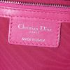 Bolso de mano Dior Panarea en lona cannage rosa y cuero rosa - Detail D3 thumbnail